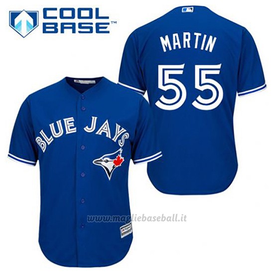 Maglia Baseball Uomo Toronto Blue Jays Russell Martin 55 Blu Alterner Cool Base